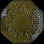 Jeton de n�cessit� de 1 franc �mis par Au Bouquet de Montmartre � Paris - avers