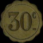 Jeton de nécessité de 30 centimes émis par la Brasserie de Champigneulles à Paris - revers