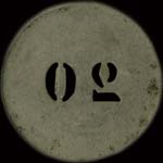 Jeton de n�cessit� de 20 centimes �mis par la Brasserie Schmitz � Paris - revers