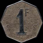 Jeton de n�cessit� de 1 franc �mis par le Caf� de la Paix � Paris - revers