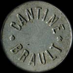Jeton de nécessité de 1 franc émis par la Cantine Brault (5ème R.I.) à Paris - avers