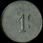 Jeton de 1 franc de la Cantine Brault du 5e r�giment d'Infanterie - revers