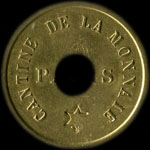 Jeton de n�cessit� Cantine de la Monnaie sans valeur indiqu�e (repas) - avers