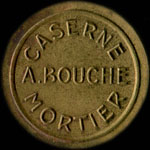 Jeton de nécessité de 1 franc émis par la Caserne Mortier, A. Bouche à Paris - avers