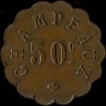 Jeton de n�cessit� de 50 centimes �mis par Champeaux � Paris - avers