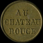 Jeton de nécessité de 50 centimes émis par Au Château Rouge à Paris - avers