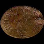 Jeton de n�cessit� de 1 franc �mis par Continental (h�tel) � Paris - avers