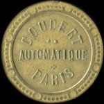 Jeton de n�cessit� de 20 centimes �mis par Coudert - Automatique - Paris - avers