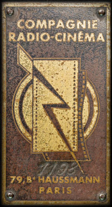Plaque de soci�t� C.R.C. au 79, Boulevard Haussmann