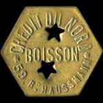 Jeton de n�cessit� de Boisson �mis par le Cr�dit du Nord - 59, Boulevard Haussmann � Paris - avers