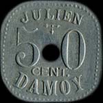 Jeton Julien Damoy - 50 centimes - Paris - avers