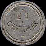 Jeton Dehnert & Cie - 20 centimes - Paris - revers