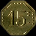 Jeton Delcher - 136 rue de Charenton - 15 centimes - Paris - revers