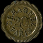 Jeton Demagnez - 20 centimes - Paris - avers