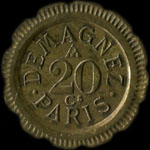 Jeton Demagnez - 20 centimes - Paris - revers