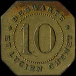 Jeton Deswarte et Lucien Chenet - 10 centimes - Paris - revers
