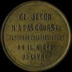 Jeton Distributeurs Automatiques A C - 10 centimes - Paris - revers