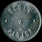 Jeton de n�cessit� de 5 centimes �mis par l'Ecole Pigier � Paris - avers
