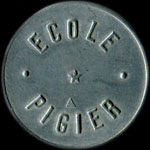Jeton de n�cessit� de 10 centimes �mis par l'Ecole Pigier � Paris - avers