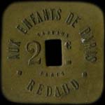 Jeton Aux Enfants de Paris - Redaud - 25 centimes - Paris - avers