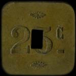 Jeton Aux Enfants de Paris - Redaud - 25 centimes - Paris - revers