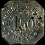 Jeton Ernest Renan - 1,50 franc - Paris - avers