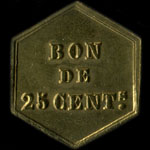 Jeton Etablissement de Saint-Nicolas - 25 centimes - Paris - revers