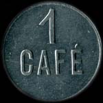 Jeton R�fectoire des Etablissements Paul Olmer & Cie - 1 caf� - Paris - revers
