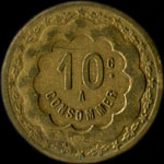 Jeton Frenal - 10 centimes - Paris - revers