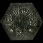 Jeton Les Gaufres - 2 francs - Paris - avers