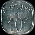 Jeton B. Gilbert - 10 francs - Paris - avers