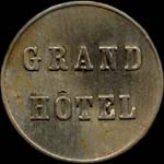 Jeton Grand Hôtel - 2 francs - Paris - avers