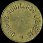 Jeton Grands Bouillons Liégeois - 25 centimes - Paris - avers