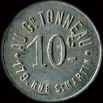 Jeton Au Grand Tonneau - 179, Rue Saint-Martin - 10 centimes - Paris - avers