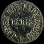 Jeton James Robinson & Sons à Paris - 5 centimes - avers