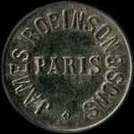 Jeton James Robinson & Sons à Paris - 30 centimes - avers