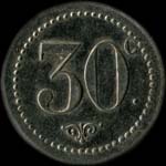 Jeton James Robinson & Sons à Paris - 30 centimes - revers
