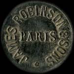 Jeton James Robinson & Sons à Paris - 40 centimes - avers