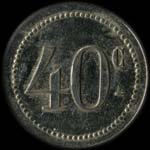 Jeton James Robinson & Sons � Paris - 40 centimes - revers