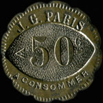 Jeton J.G. Paris - 50 centimes - revers