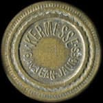 Jeton de n�cessit� de 20 centimes �mis par la Kermesse - 16 Av. Jean-Jaur�s � Paris - avers