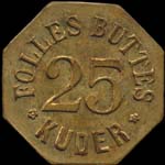 Jeton Kuder - Folles Buttes à Paris - 25 centimes - avers