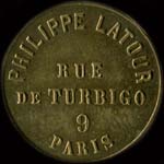 Jeton Philippe Latour à Paris - 5 francs - avers