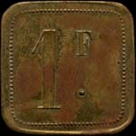 Jeton E. Lebrun � Paris - 1 franc - revers