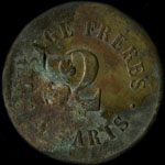 Jeton Lesage Fr�res � Paris - 2 francs - revers