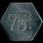 Jeton Maison Buisson - Les Halles Bar - 15, rue Montmartre � Paris - 75 centimes - revers
