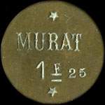 Jeton de nécessité de 1,25 franc émis par Murat à Paris - avers