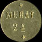 Jeton de nécessité de 2 francs émis par Murat à Paris - avers