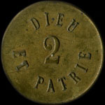Jeton Oeuvre Paroissiale Militaire de Saint-Augustin - 26, Rue du G�n�ral Foy � Paris - 2 - revers