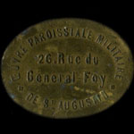 Jeton Oeuvre Paroissiale Militaire de Saint-Augustin - 26, Rue du G�n�ral Foy � Paris - 10 - avers